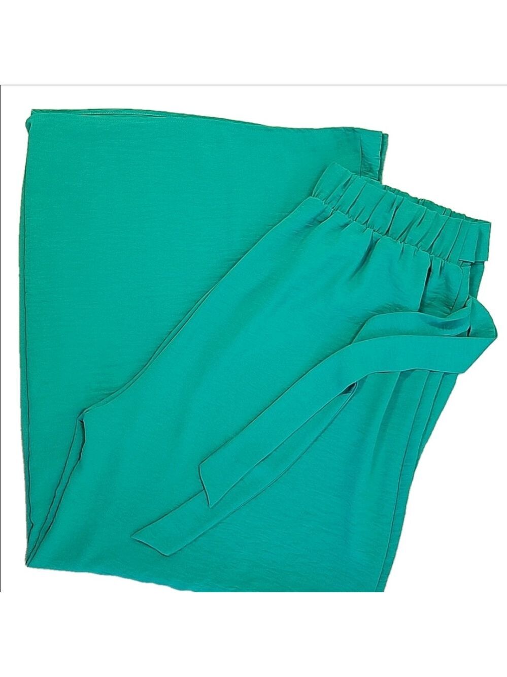 GEGE Pull-On Kelly Green Palazzo Pants Size 1X EUC